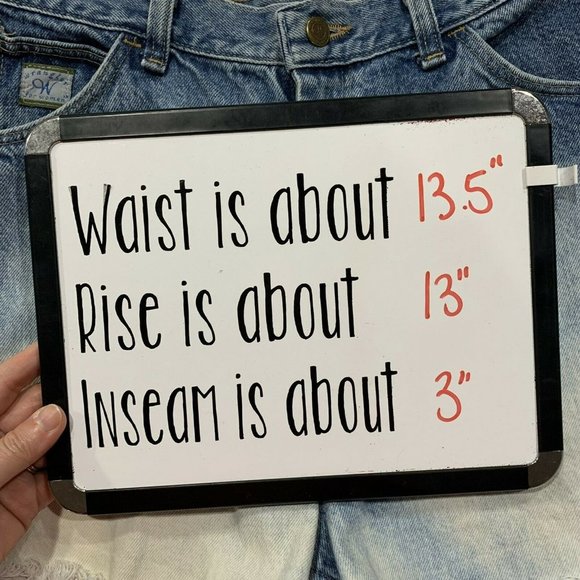 Vintage Wrangler High Rise Bleached Ombré Cut Off Denim Jean Shorts Women’s 12 - Picture 9 of 9